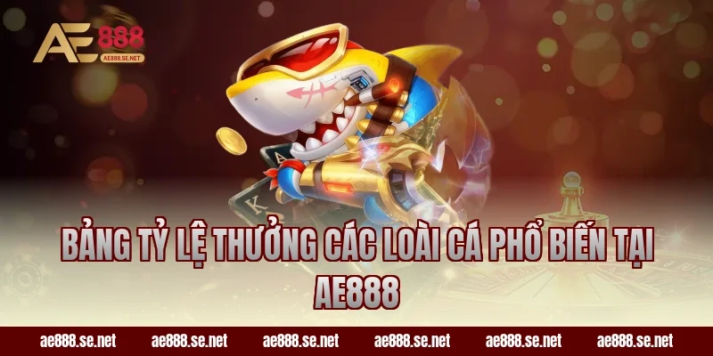 Bảng tỷ lệ thưởng các loài cá phổ biến tại AE888