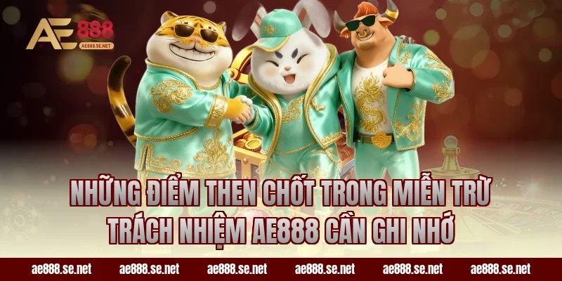 Những điểm then chốt trong miễn trừ trách nhiệm ae888 cần ghi nhớ
